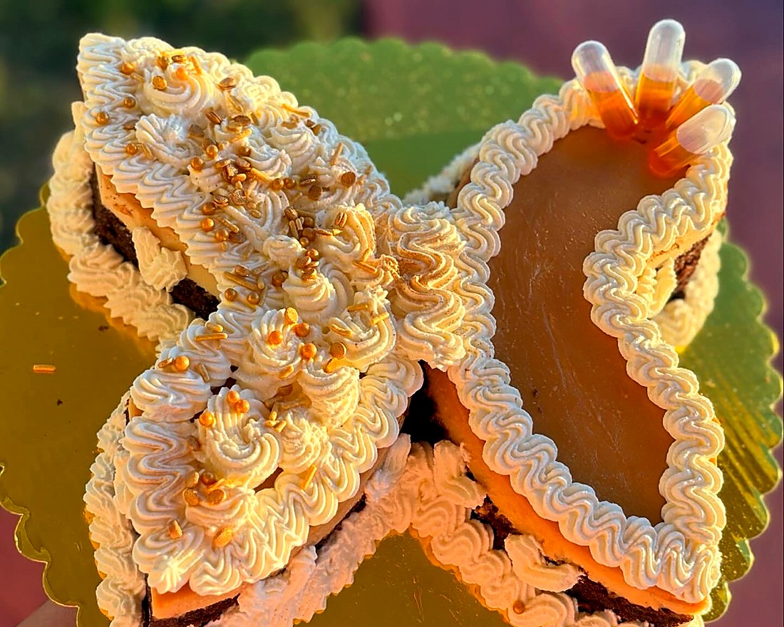 Custom Chocoflan - Butterfly